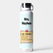 Niedliche Schulungsstätte für Personalisierte Lehr Trinkflasche (Rückseite)