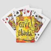 Niedliche Schüssel dank orangefarbener Herbstinspi Spielkarten (Rückseite)