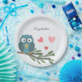 Niedliche Schüssel mit Brille auf einem Zweig-indi Pappteller (Party)