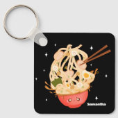 Niedliche Schüssel mit Ramen Electronics Bag Schlüsselanhänger (Vorderseite)