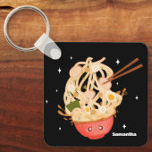 Niedliche Schüssel mit Ramen Electronics Bag Schlüsselanhänger (Vorderseite)