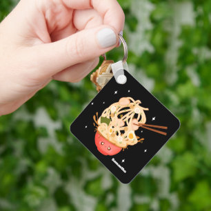 Niedliche Schüssel mit Ramen Electronics Bag Schlüsselanhänger