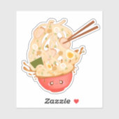 Niedliche Schüssel Ramen Aufkleber (Blatt)