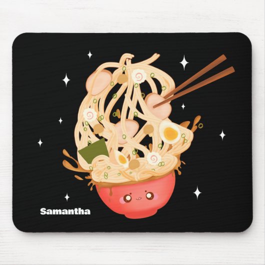 Niedliche Schüssel Ramen Mousepad (Vorne)
