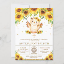 Niedliche Schüssel Sonnenblumen Christening Taufe 