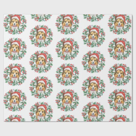 Niedliche Schutzhülle für das Weihnachtskranzpapie Geschenkpapier (Flach)