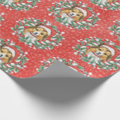 Niedliche Schutzhülle für das Weihnachtskranzpapie Geschenkpapier (Ecke)