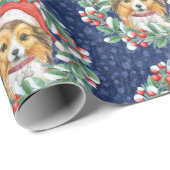 Niedliche Schutzhülle für das Weihnachtskranzpapie Geschenkpapier (Rolleneckpunkt)