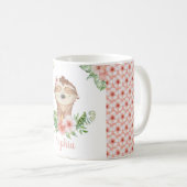 niedliche schwammartige, rosa Mädchen Kaffeetasse (VorderseiteRechts)
