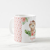 niedliche schwammartige, rosa Mädchen Kaffeetasse (Vorderseite Links)