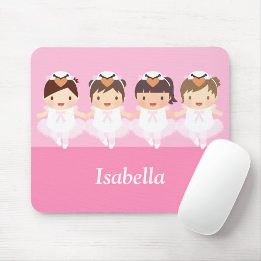 Niedliche Schwan-Ballett-Ballerina für Mädchen Mousepad (Mit Mouse)