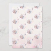 Niedliche Schwäne Blume Geburtstag Einladung (Rückseite)