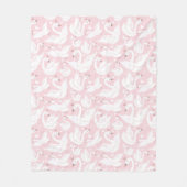 Niedliche Schwanenprinzessin Moderne Kunst, Dichtu Fleecedecke (Vorderseite)
