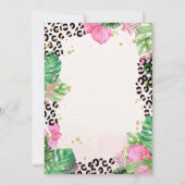 Niedliche Schwanenschwäne Tropische Blume Geburtst Einladung (Rückseite)