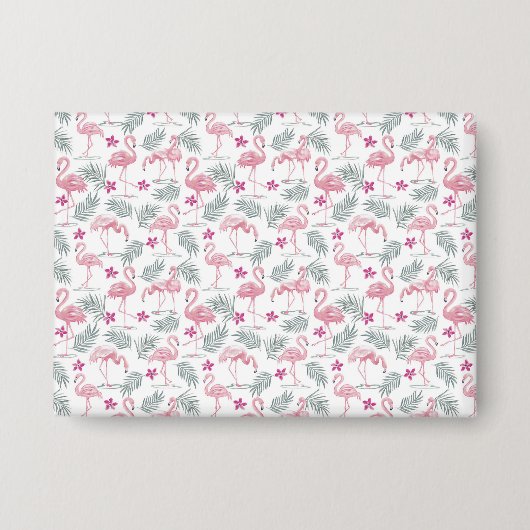 Niedliche Schwanenvögel Wiederholtes Muster Button (Vorderseite)