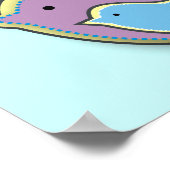 Niedliche schwangere blaue Birdies Poster (Ecke)