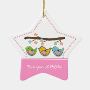 Niedliche schwangere Blume Muttertag Keramik Ornament