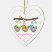 Niedliche schwangere Blume Muttertag Keramik Ornament (Links)