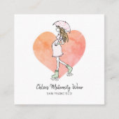 Niedliche Schwangerschaft Kleidung Quadratische Visitenkarte (Vorderseite)