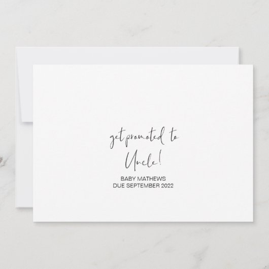 Niedliche Schwangerschaft Offenbarung Brother New  Karte (Rückseite)