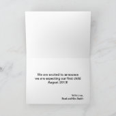 Niedliche Schwangerschaftsankündigung Ankündigung (Innenseite)