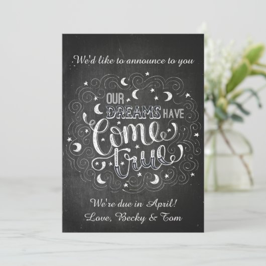 Niedliche Schwangerschaftsankündigung Ankündigung (Stehend Vorderseite)