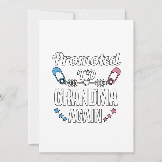 Niedliche Schwangerschaftsankündigung:Befördert zu Ankündigung (Vorderseite)