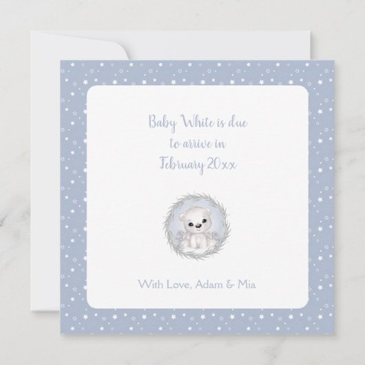 Niedliche Schwangerschaftsankündigung von Polar Be (Rückseite)