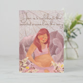 Niedliche Schwangerschaftsankündigungskarte | bear Folieneinladung (Stehend vorne)