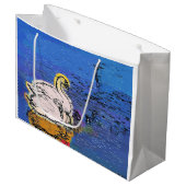 NIEDLICHE SCHWANKE GROßE GESCHENKTÜTE (Vorderseite Schrägansicht)