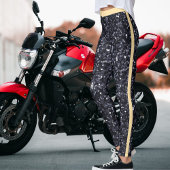 Niedliche Schwarz Beige Glitzern Glitzer Muster St Leggings