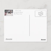 niedliche Schwarz-Bein-Hund-Winterschnee-Szene Postkarte (Rückseite)