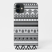 Niedliche, schwarz dekorierte Aztec-Textur Case-Mate iPhone Hülle (Rückseite)