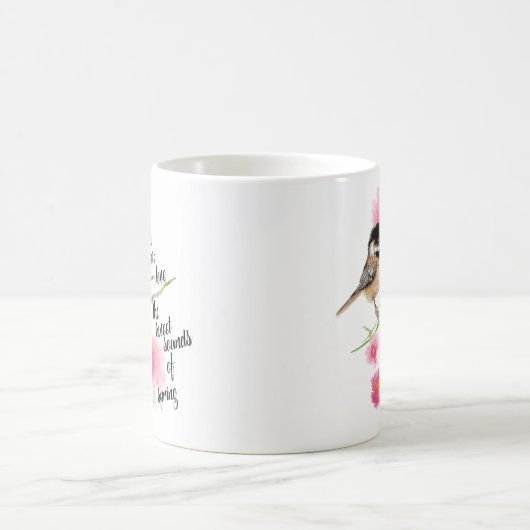 Niedliche, schwarz gekappte Wasserfarbe mit Sprich Kaffeetasse (Mittel)