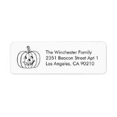 Niedliche, schwarz geschnitzte Kürbis Halloween-Ad (Vorne)