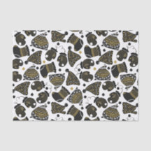 Niedliche Schwarz-Gold-Hasen und Zehn Weihnachten