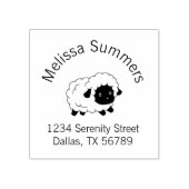 Niedliche Schwarz-Nosed-Schafe-Bogenadresse Gummistempel (Prägung)