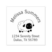 Niedliche Schwarz-Nosed-Schafe-Bogenadresse Permastempel (Design)