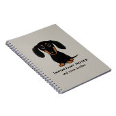 Niedliche Schwarz- und Tan-Dackel mit benutzerdefi Notizblock (Rechte Seite)