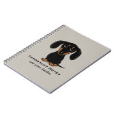 Niedliche Schwarz- und Tan-Dackel mit benutzerdefi Notizblock (Linke Seite)