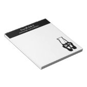 Niedliche Schwarz-Weiß-Ballet-Slippers und -Pointe Notizblock (angewinkelt)