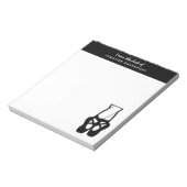 Niedliche Schwarz-Weiß-Ballet-Slippers und -Pointe Notizblock (Rotiert)