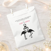 Niedliche Schwarz-Weiß-Flamingos-Hochzeit Geschenktütchen (Ausgeschnitten)
