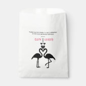 Niedliche Schwarz-Weiß-Flamingos-Hochzeit Geschenktütchen (Vorderseite)