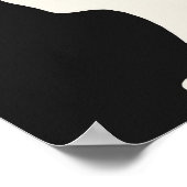 Niedliche Schwarz-Weiß-Katze Poster (Ecke)