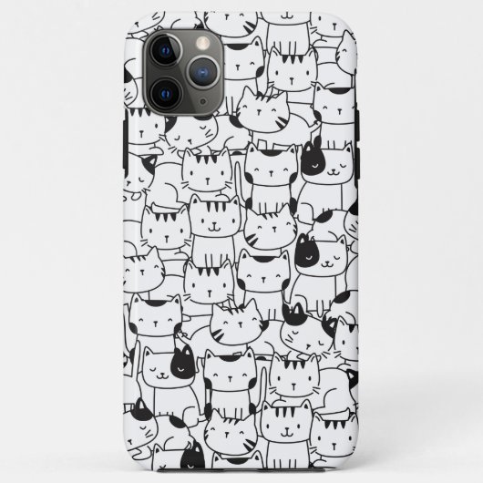 Niedliche Schwarz-Weiß-Katzen Case-Mate iPhone Hülle (Rückseite)