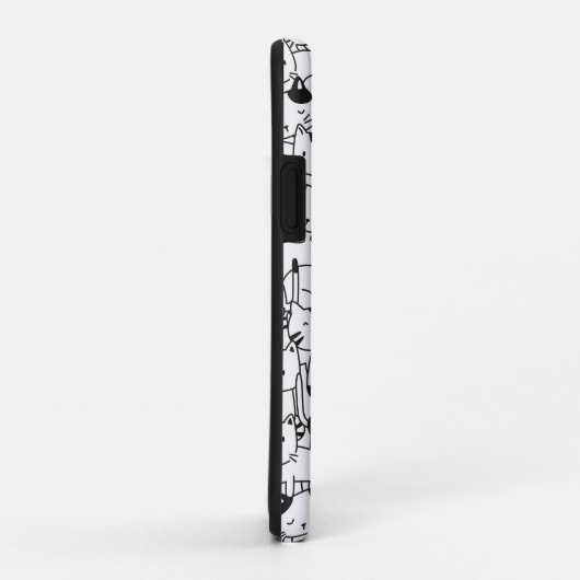 Niedliche Schwarz-Weiß-Katzen Case-Mate iPhone Hülle (Hinten/Rechts)