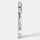 Niedliche Schwarz-Weiß-Katzen Case-Mate iPhone Hülle (Rückseite / Rechts)