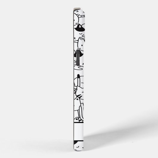 Niedliche Schwarz-Weiß-Katzen Case-Mate iPhone Hülle (Rückseite / Rechts)