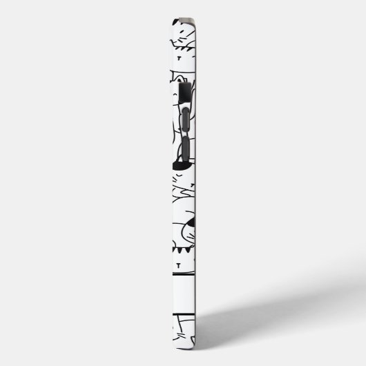 Niedliche Schwarz-Weiß-Katzen Case-Mate iPhone Hülle (Rückseite / Links)